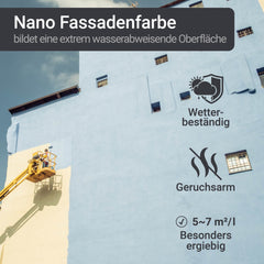 Nano Fassadenfarbe Außen Wandfarbe Farbauswahl Außenfarbe WO-WE W520 0,75-20L