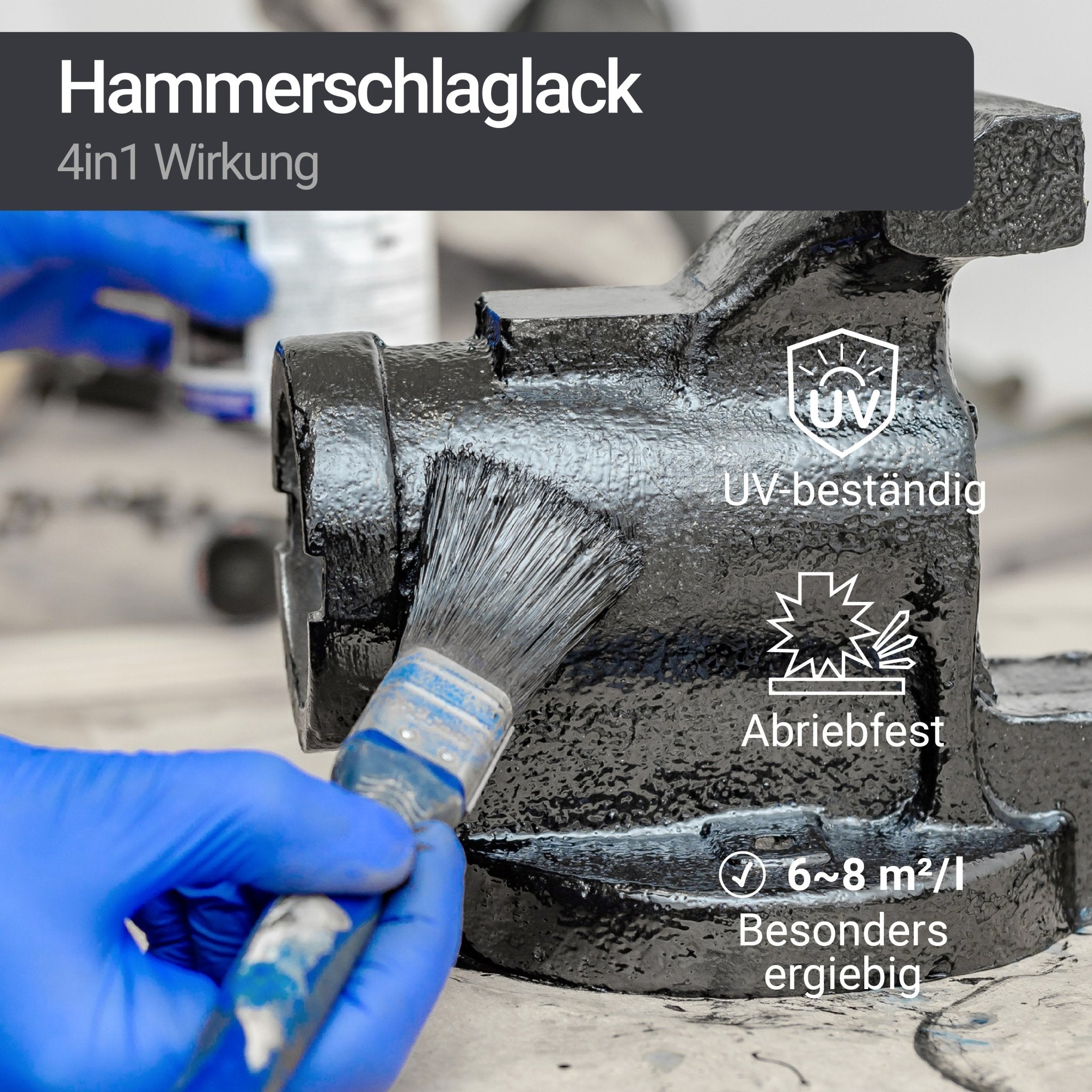 Hammerschlaglack Hammerschlag Lack Effektlack Metallschutzlack W901 1-5L