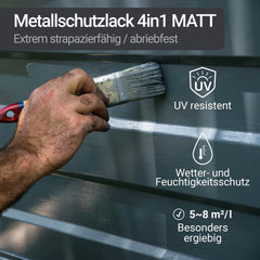 Peinture métal MAT 3 en 1 anti-corrosion fer, acier W909