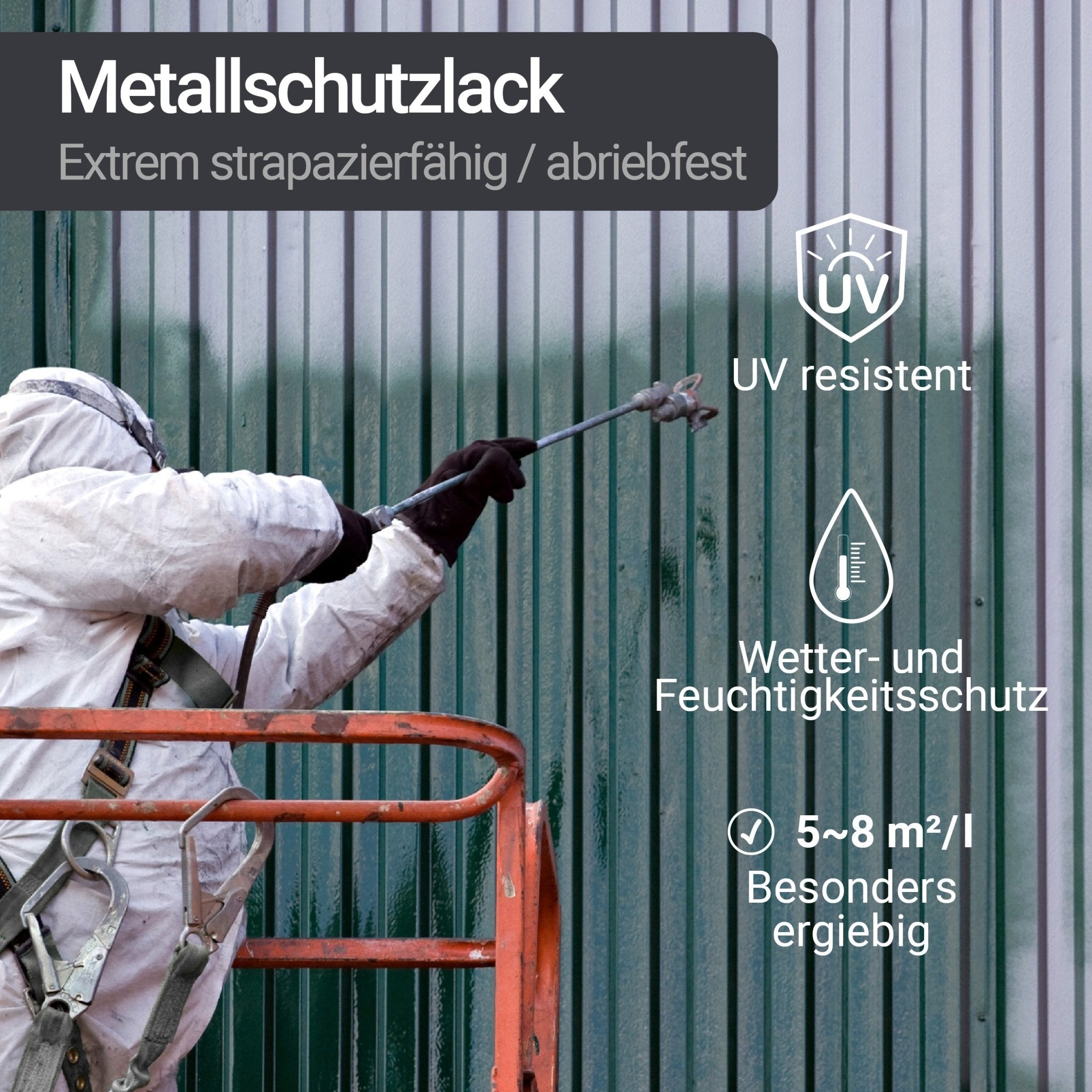Metalllack Metallfarbe Buntlack Decklack für Metall Stahl Eisen W900 0,75-5L