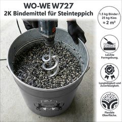 Legante bicomponente per tappeti in pietra migliorare adesione del rivestimento in Ghiaino naturale W727 1,5-6Kg