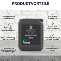 Kaliwasserglas Haftgrund Bindemittel Versiegelung Wasserglas Mauerabdichtung W515 1-10L