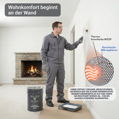 Thermo Innenwandfarbe Wandfarbe Wohnraumfarbe Klima Farbe W529 5-20L