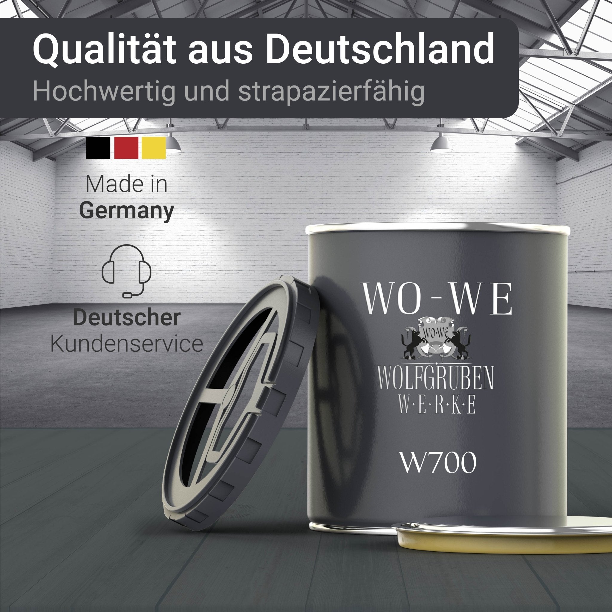 Betonfarbe Bodenfarbe Bodenbeschichtung Fußbodenfarbe Kellerfarbe W700 2,5 - 20L - WO - WE.SHOP