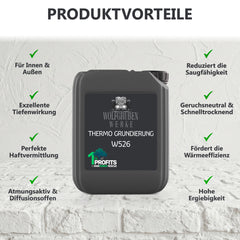 Thermo Primer Deep Penetrating Primer for Facades Interior Paint Climate Protection Wall W526 5–10L