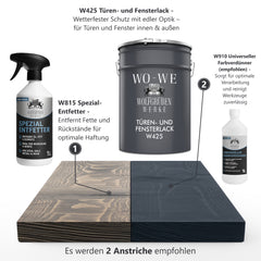 Vernice per Porte e Finestre 3in1 in Legno Ferro Metallo W425 1-5L