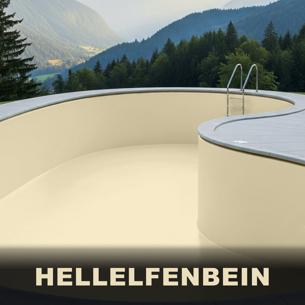 2K Poolfarbe Poolbeschichtung Schwimmbadfarbe Schwimmbeckenfarbe MATT SL450 2,5-20Kg - ähnl. RAL 1015 Hellelfenbein / 2.5Kg