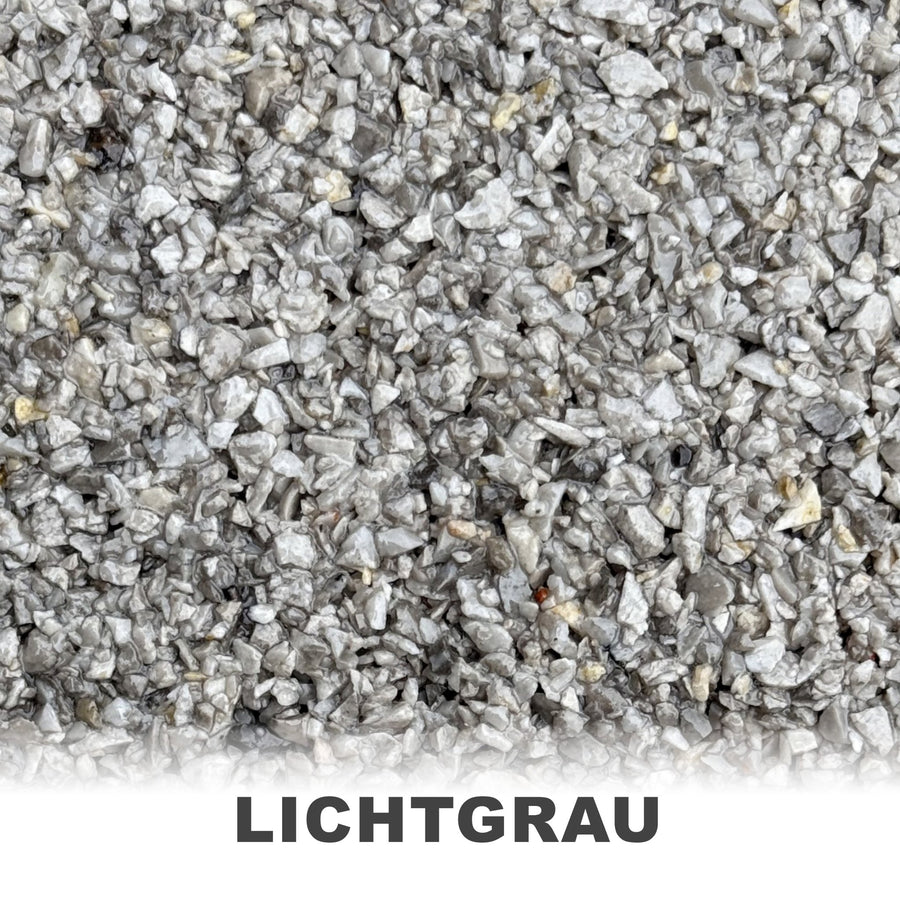 25Kg Steinteppich Set Marmorkies Bodenbeschichtung Naturstein W730 - 2qm - WO - WE.SHOP