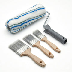 Profi Malerset Farbwalze 27 cm + 3 Pinsel 35/50/70 mm für Wandfarbe Lack Innen Außen