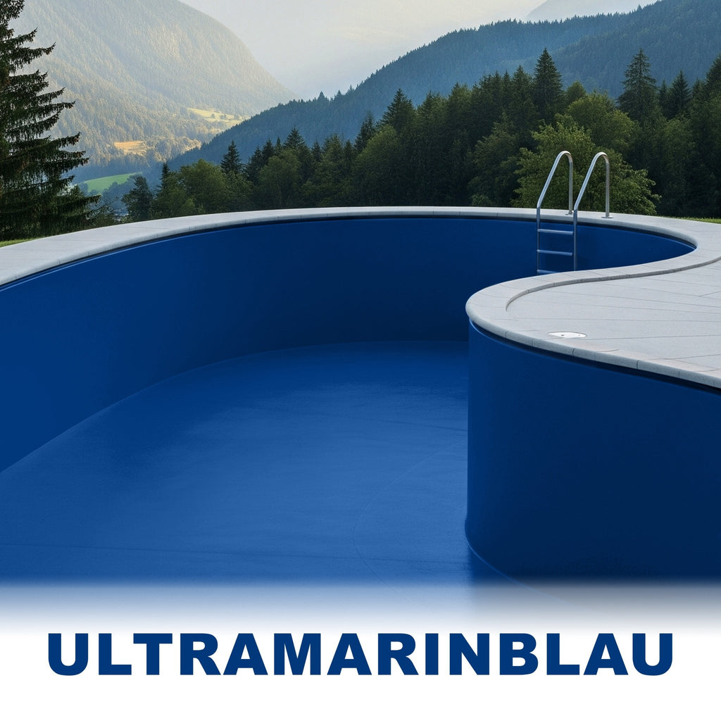 Schwimmbadfarbe Poolfarbe Schwimmbeckenfarbe Farbe Schwimmbad Pool SL400 0,75-20L - ähnl. RAL 5002 Ultramarinblau / 750ml
