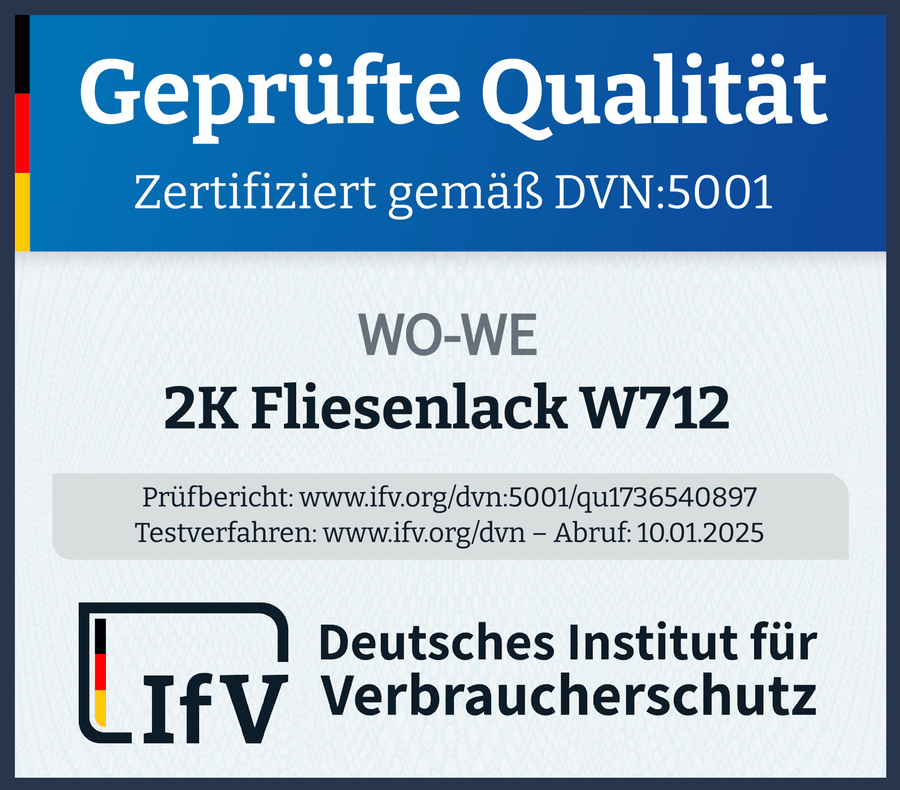 Komplettset 2K Fliesenlack Renovierungsset inkl. Entfetter & Zubehör – Für Küche, Badezimmer, Wand - & Bodenfliesen 2,5–5 kg - WO - WE.SHOP