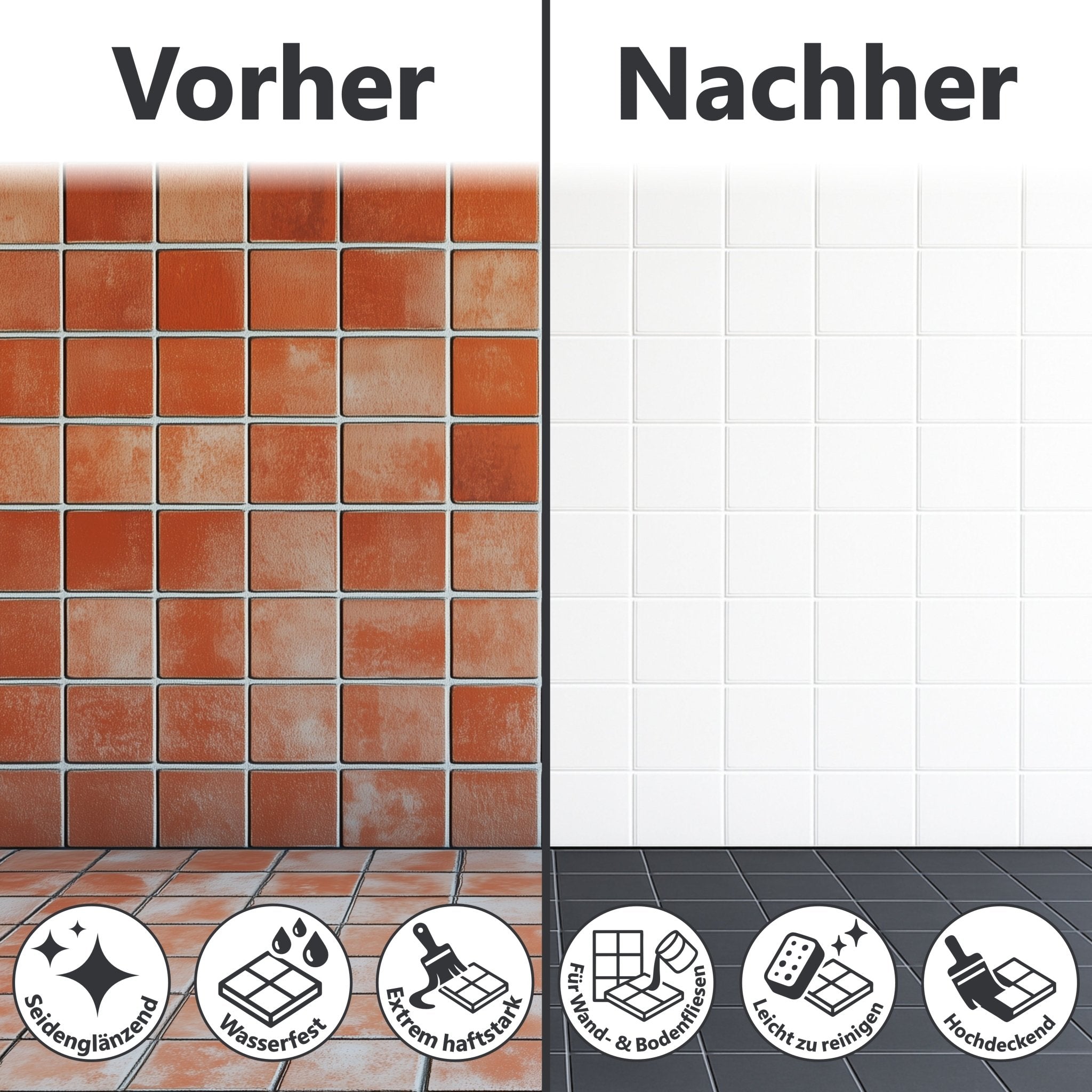 Komplettset 2K Fliesenlack Renovierungsset inkl. Entfetter & Zubehör – Für Küche, Badezimmer, Wand - & Bodenfliesen 2,5–5 kg - WO - WE.SHOP