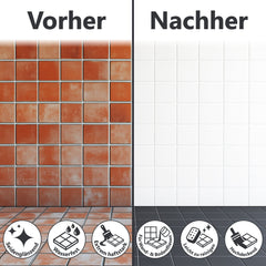 Komplettset 2K Fliesenlack Renovierungsset inkl. Entfetter & Zubehör – Für Küche, Badezimmer, Wand - & Bodenfliesen 2,5–5 kg - WO - WE.SHOP