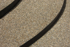 Tapis de pierre Gravier + résine PU Pose VERTICALE Revêtement MURAL W740 1-4mm