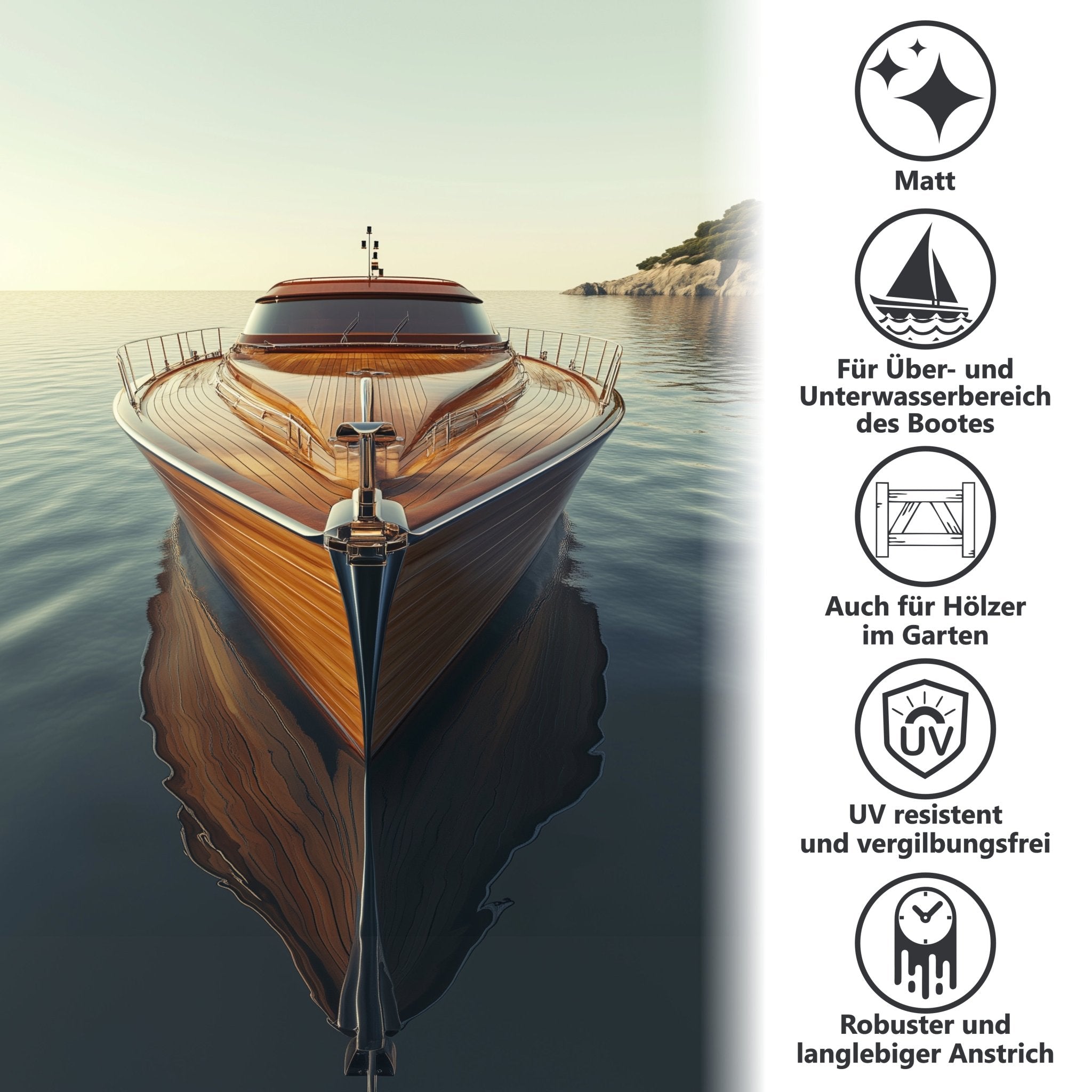 Bootslack Parkettlack Schiffslack Holzlack MATT für Holz Boot Yacht Schiff W400 0,75 - 5L - WO - WE.SHOP