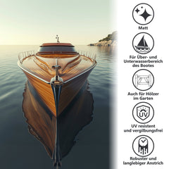 Bootslack Parkettlack Schiffslack Holzlack MATT für Holz Boot Yacht Schiff W400 0,75 - 5L - WO - WE.SHOP