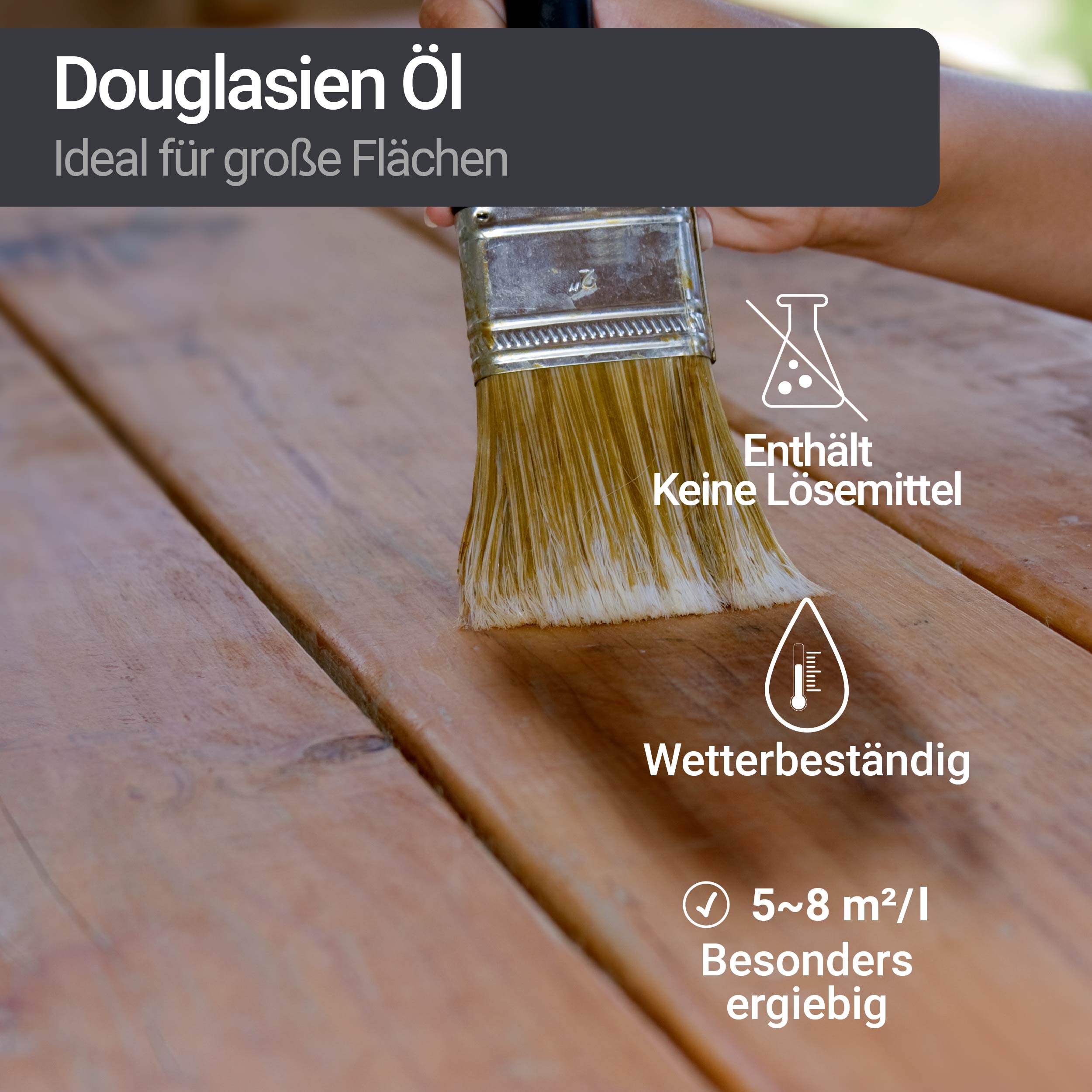 Douglas fir saturator oil for exterior wood Anti-graying W291 1-10L